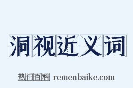 洞视近义词是什么意思的图片